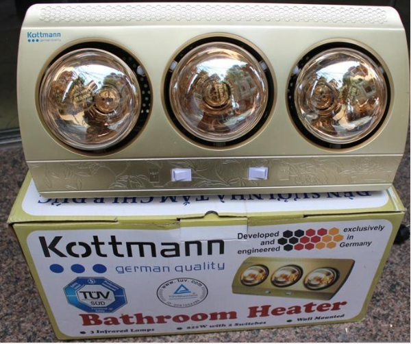 Đèn sưởi nhà tắm Kottmann K3BQ - 3 bóng vàng