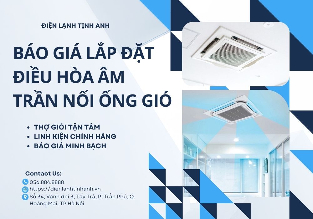 Lắp đặt điều hòa âm trần nối ống gió - dienlanhtinhanh.com 6