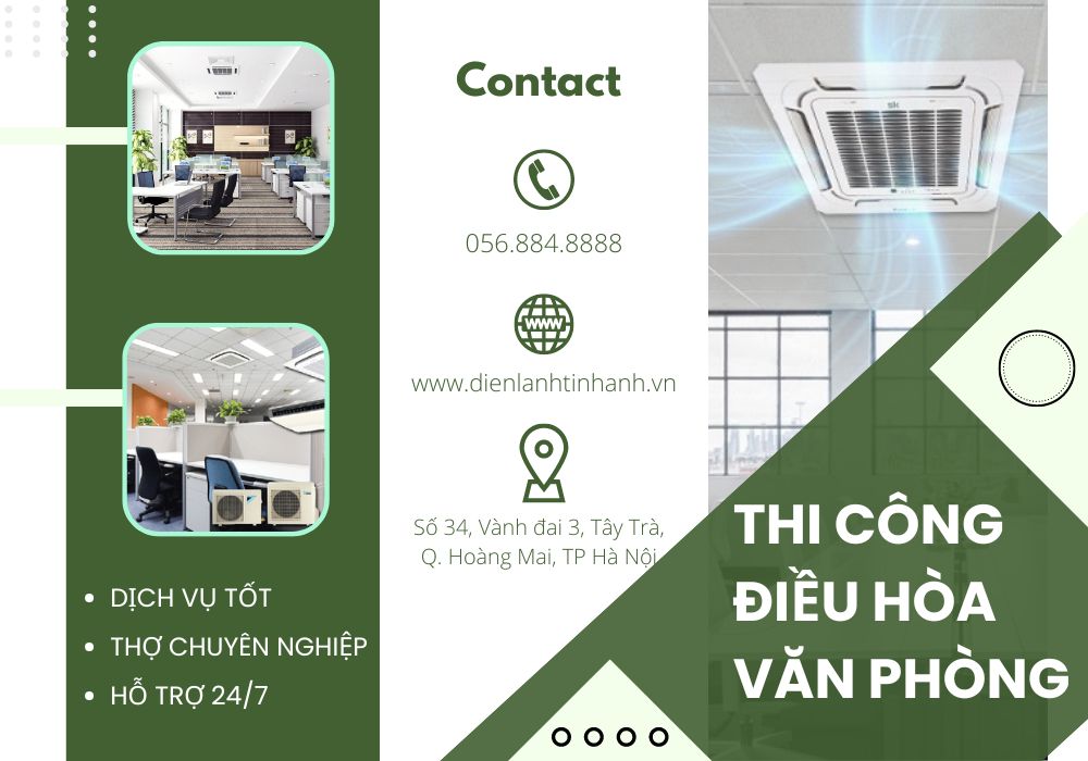 Thi công điều hòa văn phòng - dienlanhtinhanh.com 1