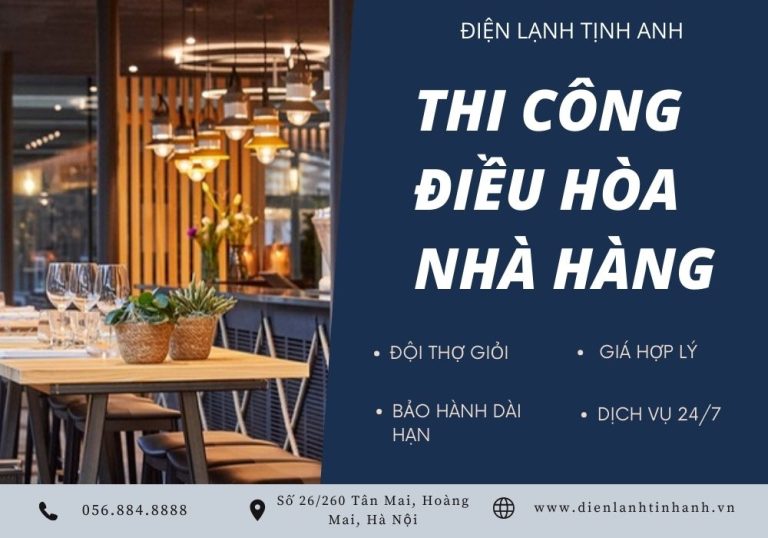 Thi công điều hòa nhà hàng 6