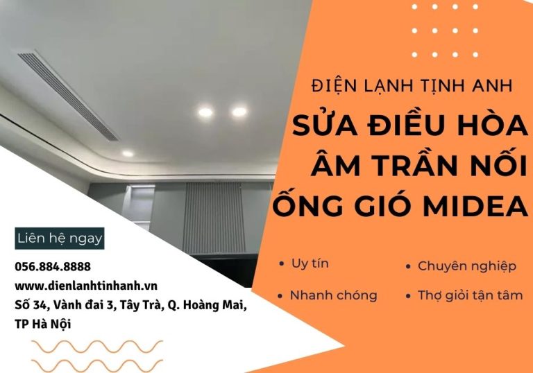 Sửa điều hòa âm trần nối ống gió Midea 1